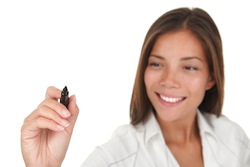 Woman write Glass SS 44190493